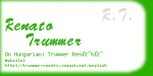 renato trummer business card